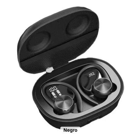 Auriculares deportivos J92 Gancho para la oreja negros TWS