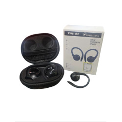 Auriculares deportivos J92 Gancho para la oreja negros TWS