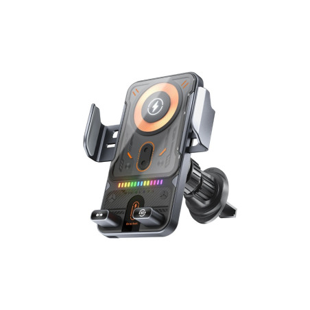 Soporte para Teléfono de Coche con Cargador Inalámbrico de Carga Rápida de 15w, Soporte Magnético Inteligente F18