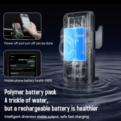 Soporte para Teléfono de Coche con Cargador Inalámbrico de Carga Rápida de 15w, Soporte Magnético Inteligente F18