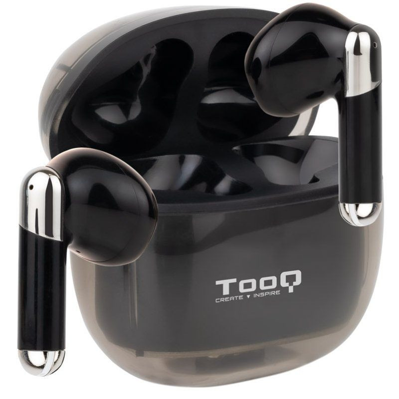 Auriculares Bluetooth TooQ Onyx TQBWH-0054B con estuche de   carga/ Autonomía 4h/ Negros