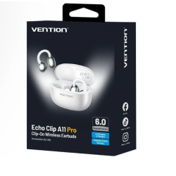 Auriculares Bluetooth Vention Echo Clip A11 Pro con estuche de carga/ Autonomía 6h/ Blancos