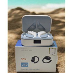 Auriculares Gaming J10 con Gancho para la Oreja y Cancelación de Ruido TWS color blanco