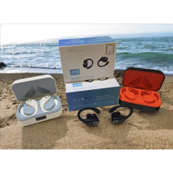 Auriculares Gaming J10 con Gancho para la Oreja y Cancelación de Ruido TWS color blanco