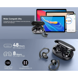 Auriculares Bluetooth Q38 In Ear Microauriculares Cancelación de Ruido Autonomía 8 H Azul OHPA