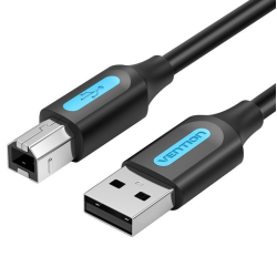 Cable USB 2.0 Impresora Vention COQBI/ USB Tipo-B Macho - USB Macho/ 480Mbps/ 3m/ Negro