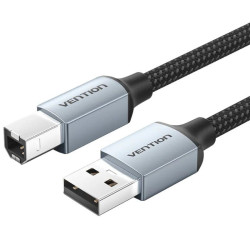 Cable USB 2.0 Impresora Vention CTTHG/ USB Tipo-B Macho - USB   Macho/ 480Mbps/ 1.5m/ Gris"