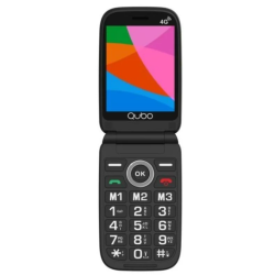 Teléfono Móvil Qubo X-340 4G para Personas Mayores/ Negro