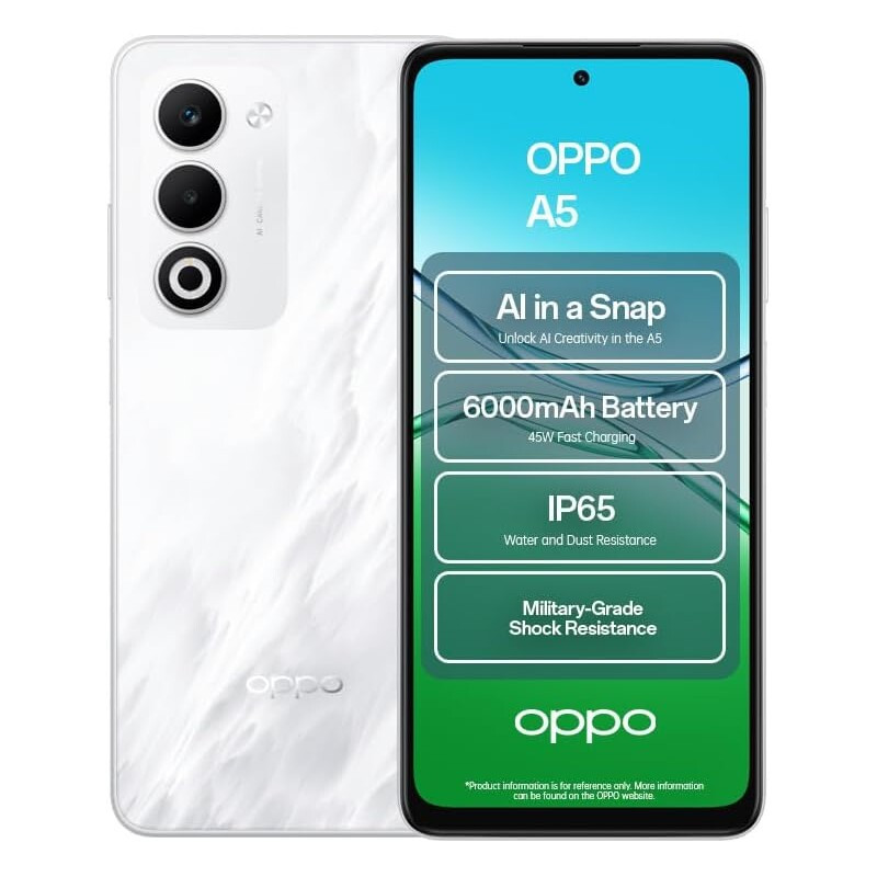 Smartphone Oppo A5 4+128GB 4G IP65 Blanco