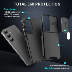 Funda Anticaídas para Teléfono con Ventana Deslizante, Agradable al Tacto, para Samsung Galaxy A57 5G