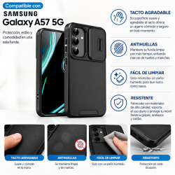 Funda Anticaídas para Teléfono con Ventana Deslizante, Agradable al Tacto, para Samsung Galaxy A57 5G
