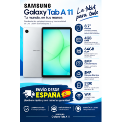 Tablet Samsung Galaxy Tab A11 8.7"/ 4GB/ 64GB/ Octacore/ Plata