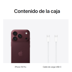 SMARTPHONE APPLE IPHONE 18 PRO 6.3"/ 256GB ROM/ BURGUNDY