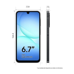 Smartphone Samsung Galaxy A17 4GB/ 128GB/ 6.7"/ 5G/ Negro