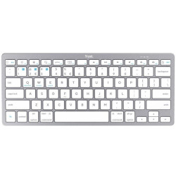 Teclado Compacto Inalámbrico Trust 24654/ Plata