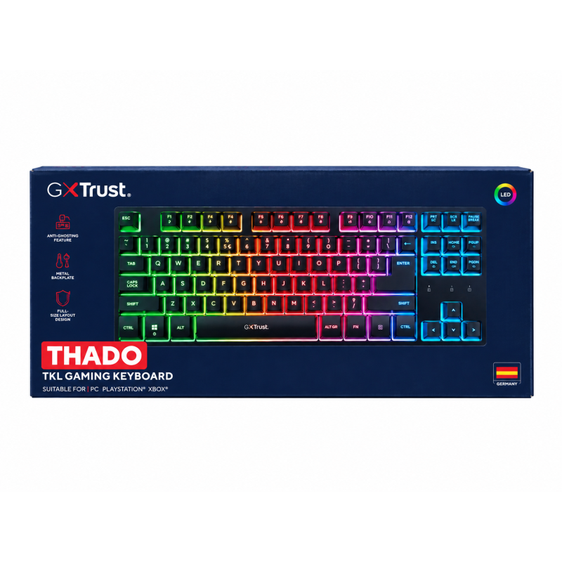 Teclado Gaming Mecánico Trust Gaming GXT 833 Thado TKL 25888