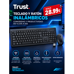 Teclado y Ratón Inalámbricos Trust Primo Wireless Deskset