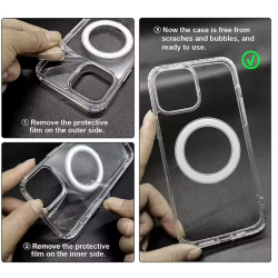 Funda compatible con iPhone 18 Pro MAX TRANSPARENTE soporta carga inalambrica