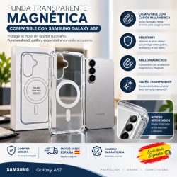 Funda Transparente Magnética para Samsung Galaxy A57