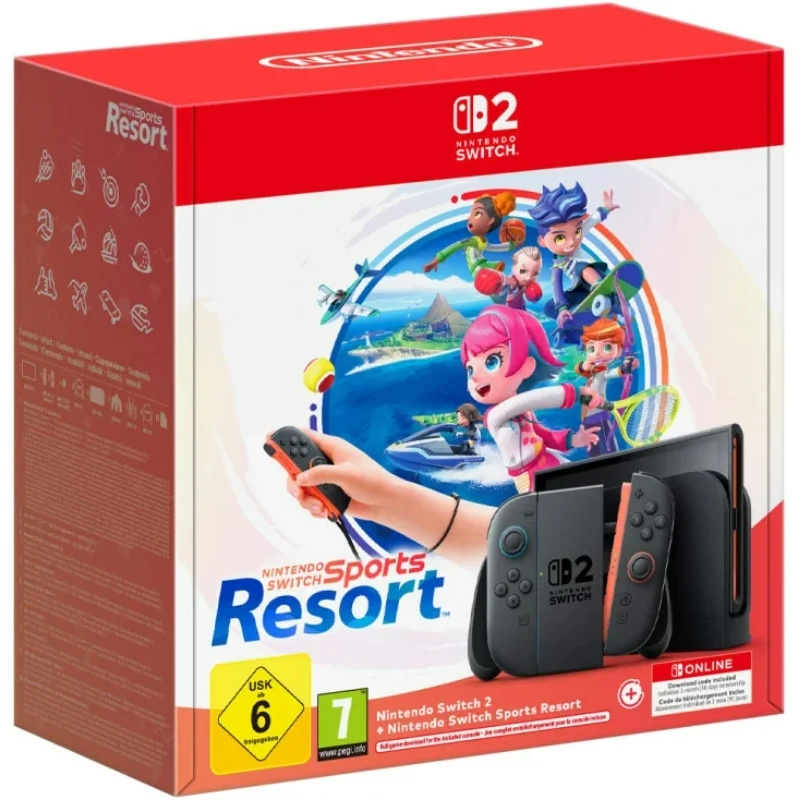 Nintendo Switch 2/ Incluye Código Juego Nintendo Switch Sports Resort + Código 3 Meses Online